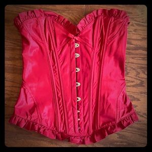 xmas time... Agent Provocateur corset, red, Small